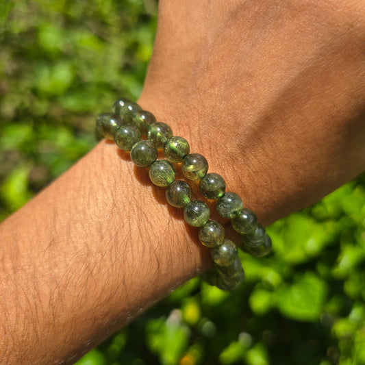 Green Apatite Gemstone Bracelet