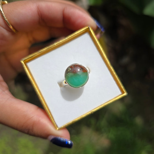 Chrysoprase Ring - Size 7