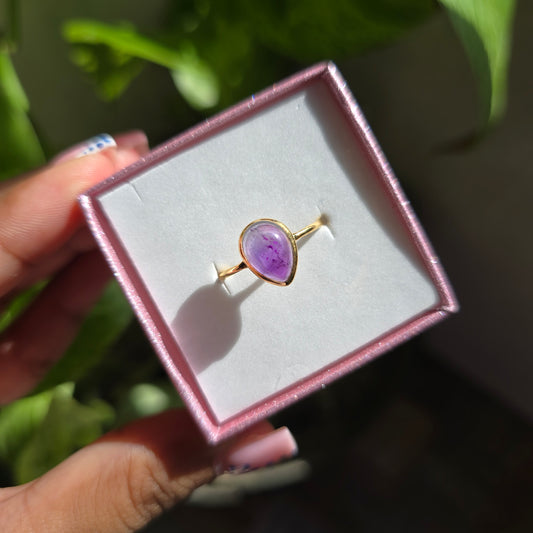Gold Vermeil Amethyst Ring - Size 8.5