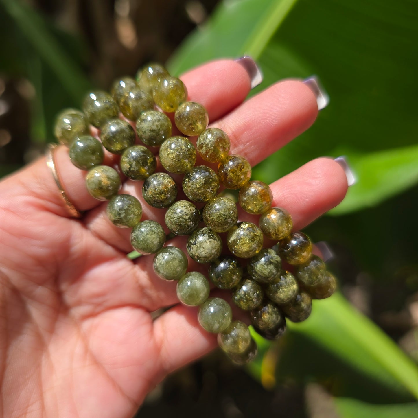 Green Garnet Gemstone Bracelet