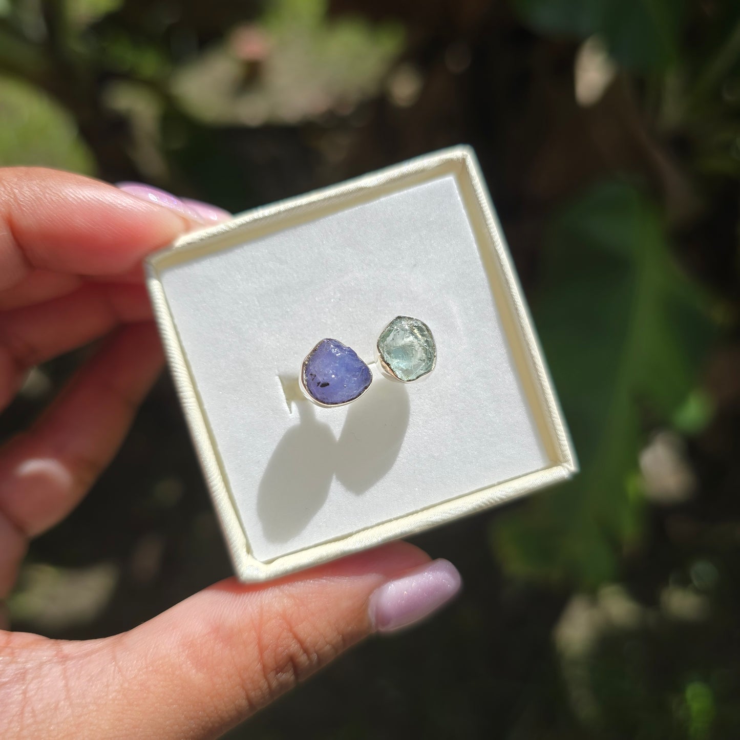 Tanzanite and Aquamarine Ring - Size 6