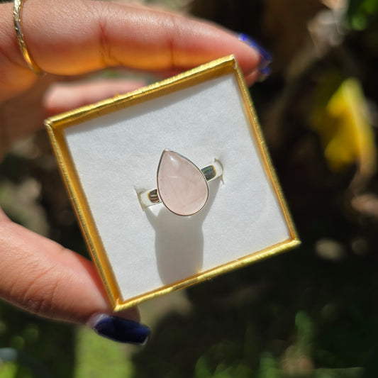 Rose Quartz Ring - Size 9