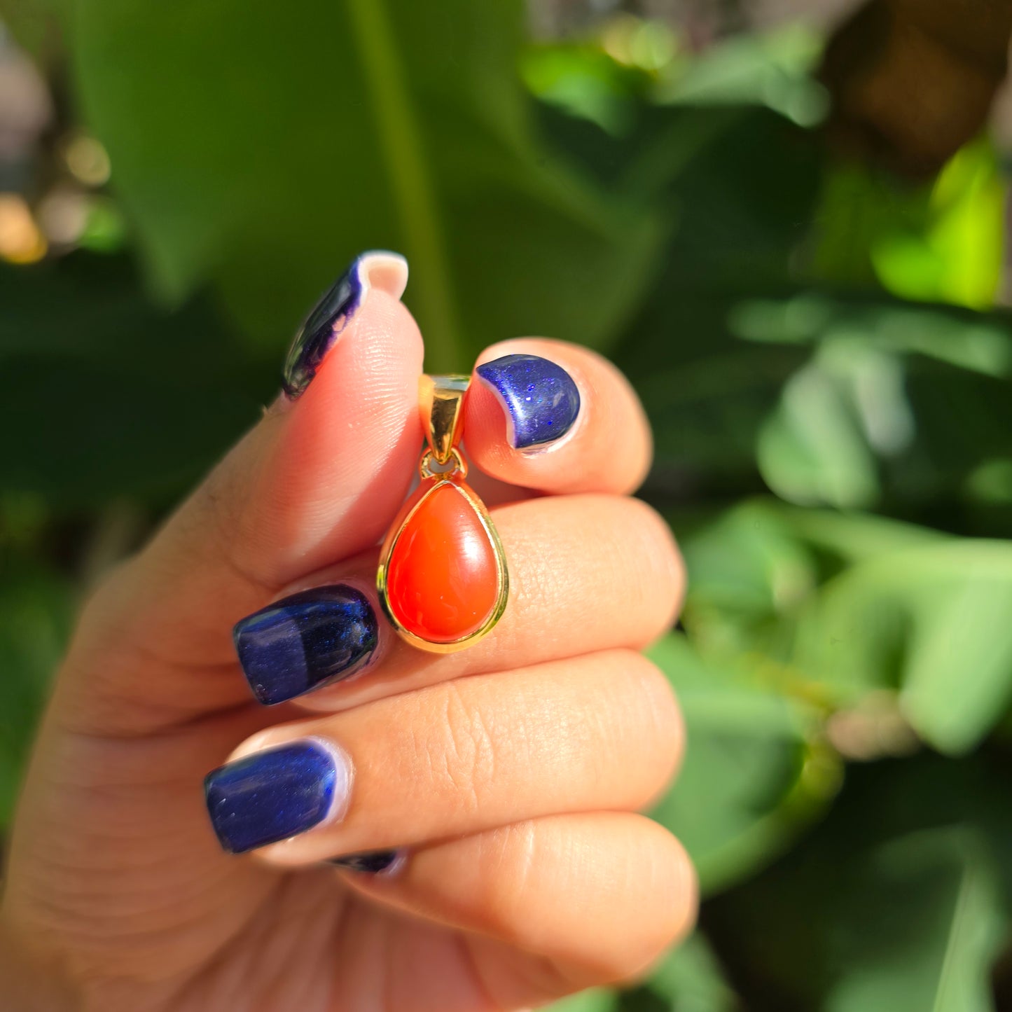 Gold Vermeil Carnelian Pendant