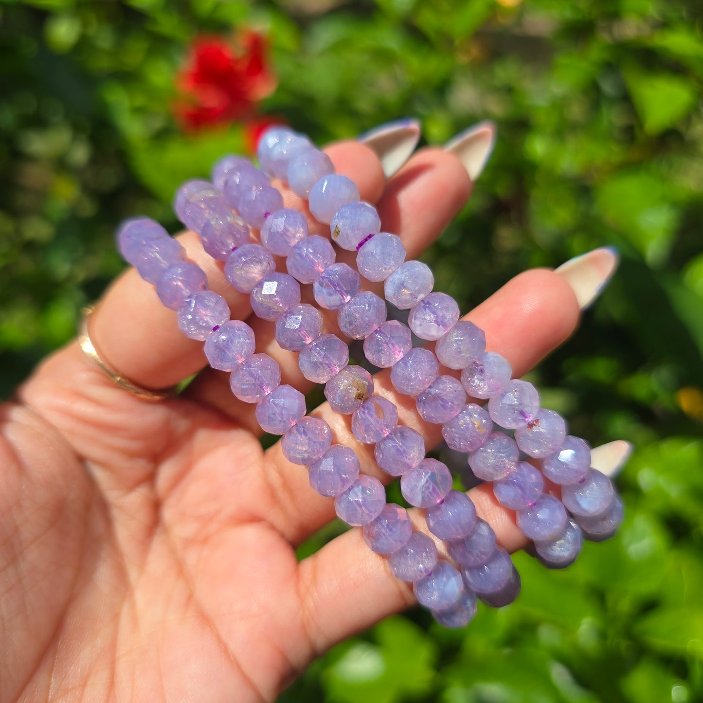 Lavender Moon Quartz Gemstone Bracelet
