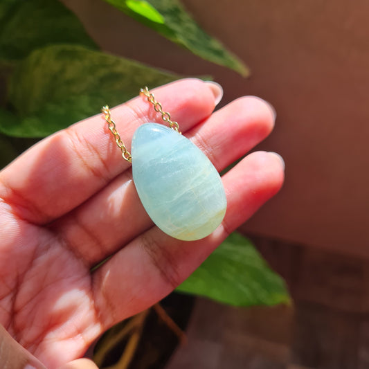 Aquamarine Nugget Necklace