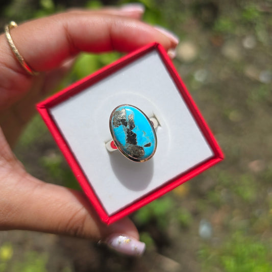 Kingman Turquoise Ring - Size 8