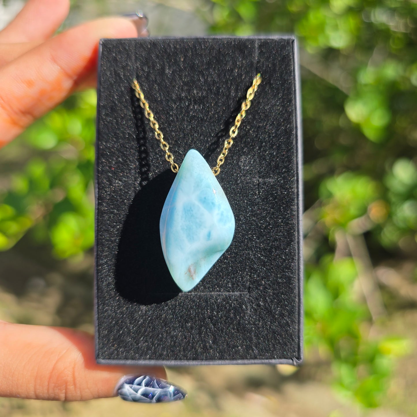 Larimar Nugget Pendant