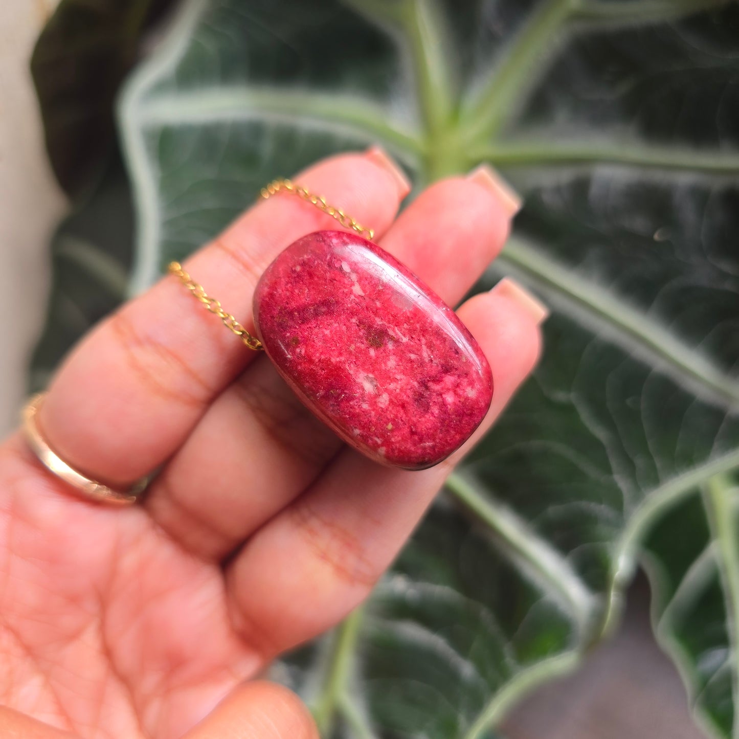 Thulite Nugget Necklace