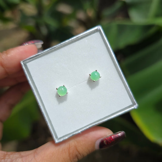 Chrysoprase Stud Earring