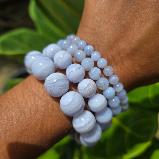 Blue Lace Agate Gemstone Bracelet