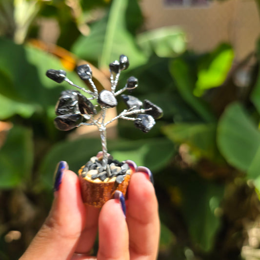 Mini Black Tourmaline Chip Tree