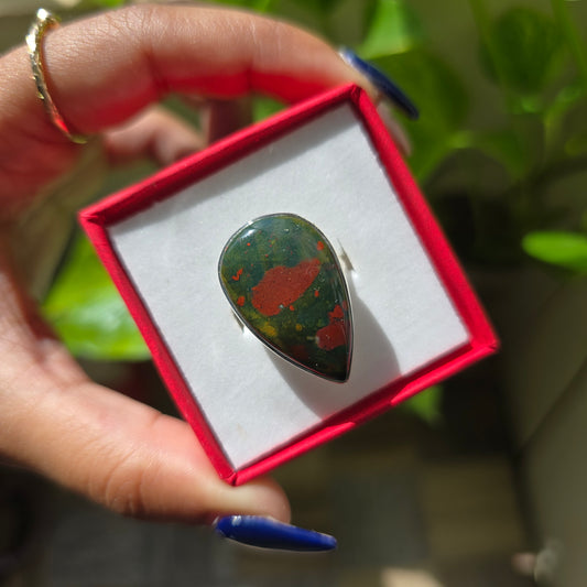 Bloodstone Ring - Size 6.5