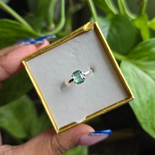 Green Kyanite Ring - Size 7
