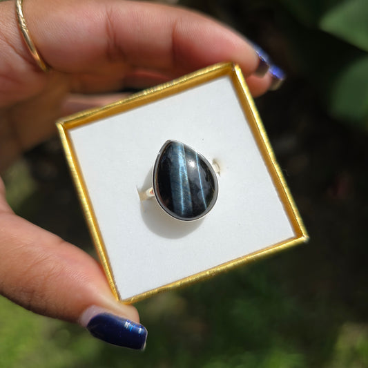 Hawk's Eye Ring - Size 9