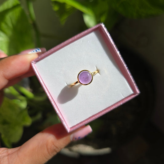 Gold Vermeil Amethyst Ring - Size 6.5