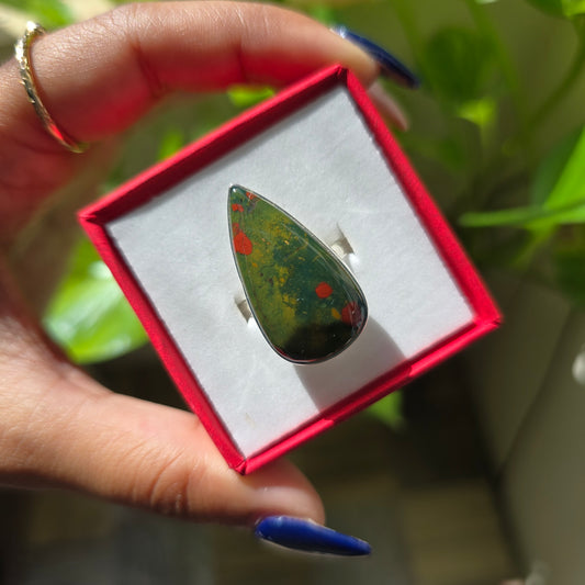 Bloodstone Ring - Size 7.5