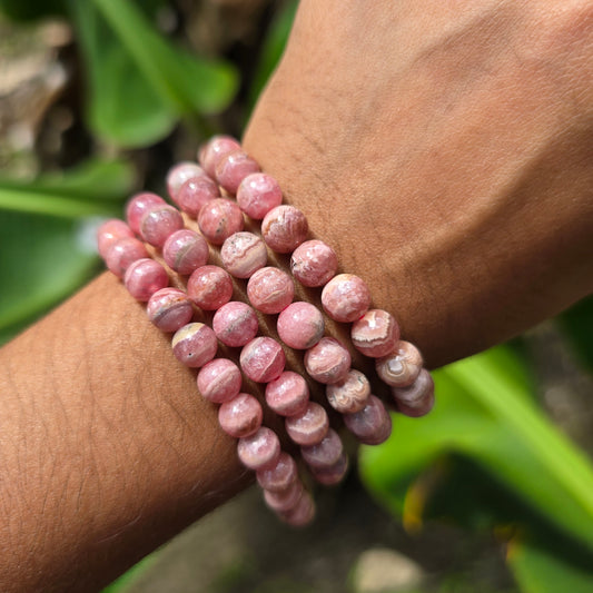 Rhodochrosite Gemstone Bracelet