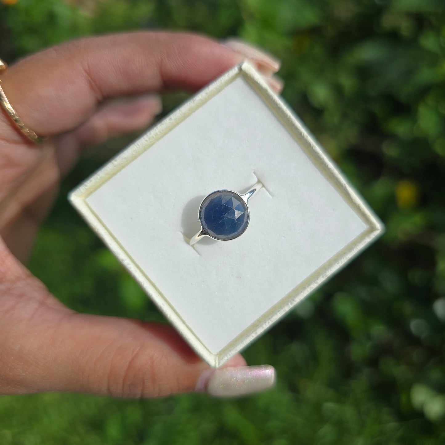 Blue Sapphire Gemstone Ring - Size 8