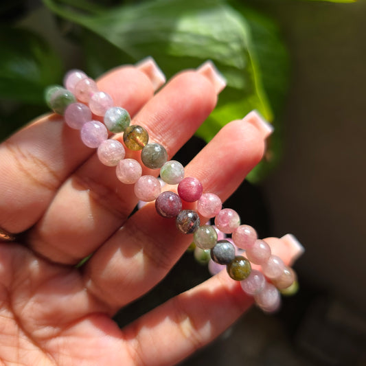 Mixed Pink Sapphire Gemstone Bracelet