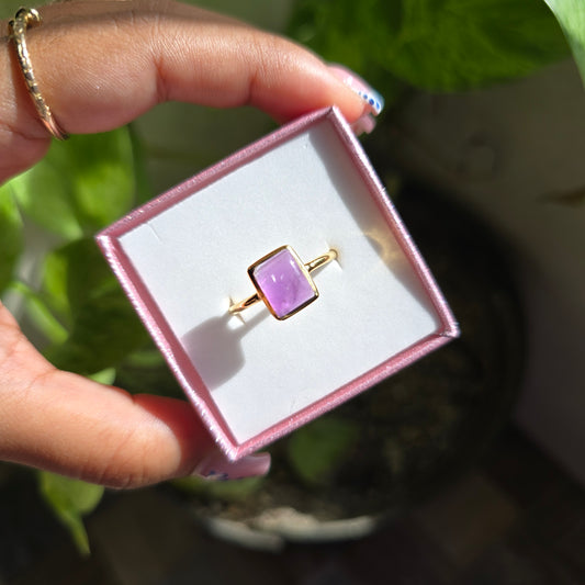 Gold Vermeil Amethyst Ring - Size 9