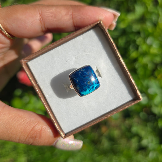 Shattuckite Gemstone Ring - Size 5.5