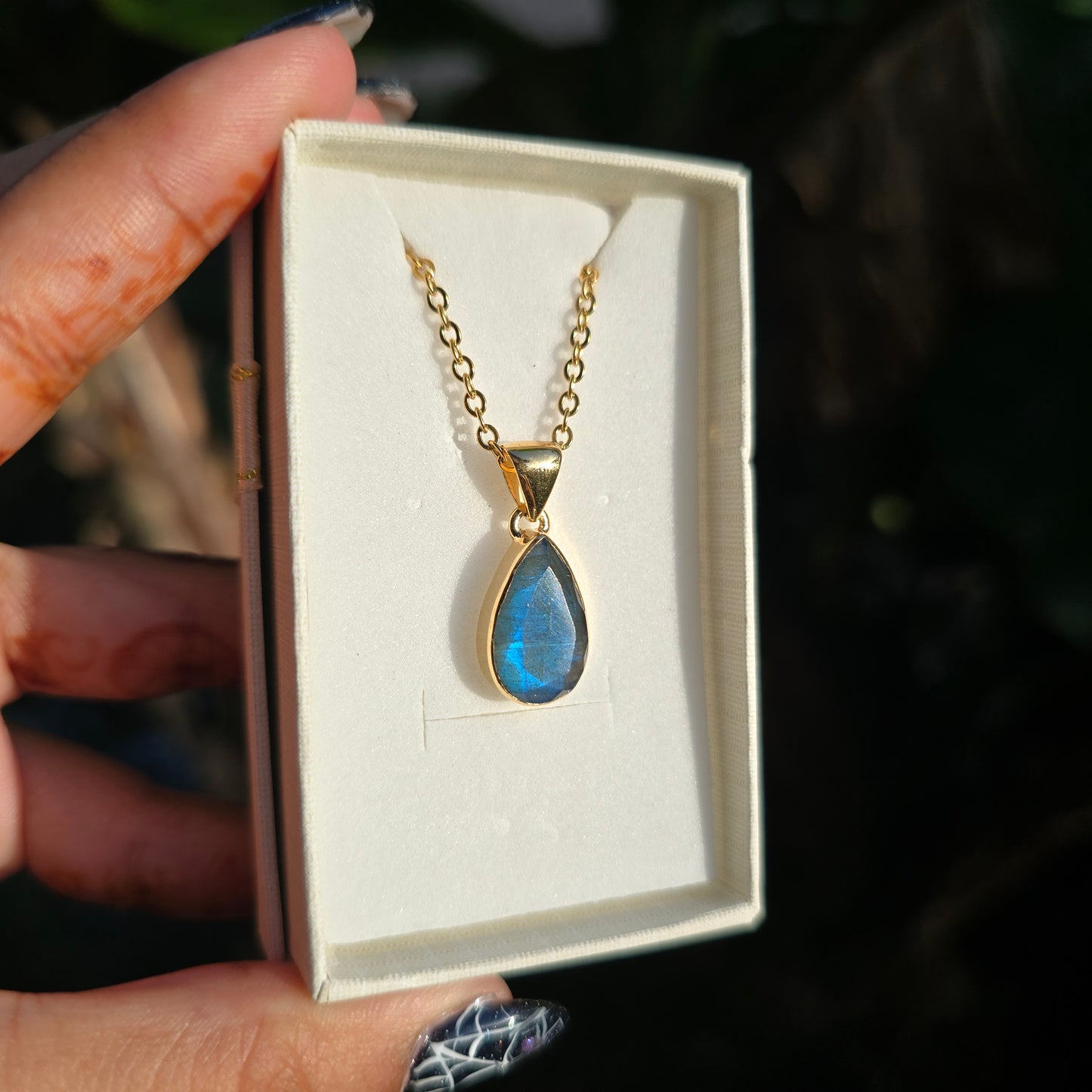 Gold Vermeil Labradorite Pendant