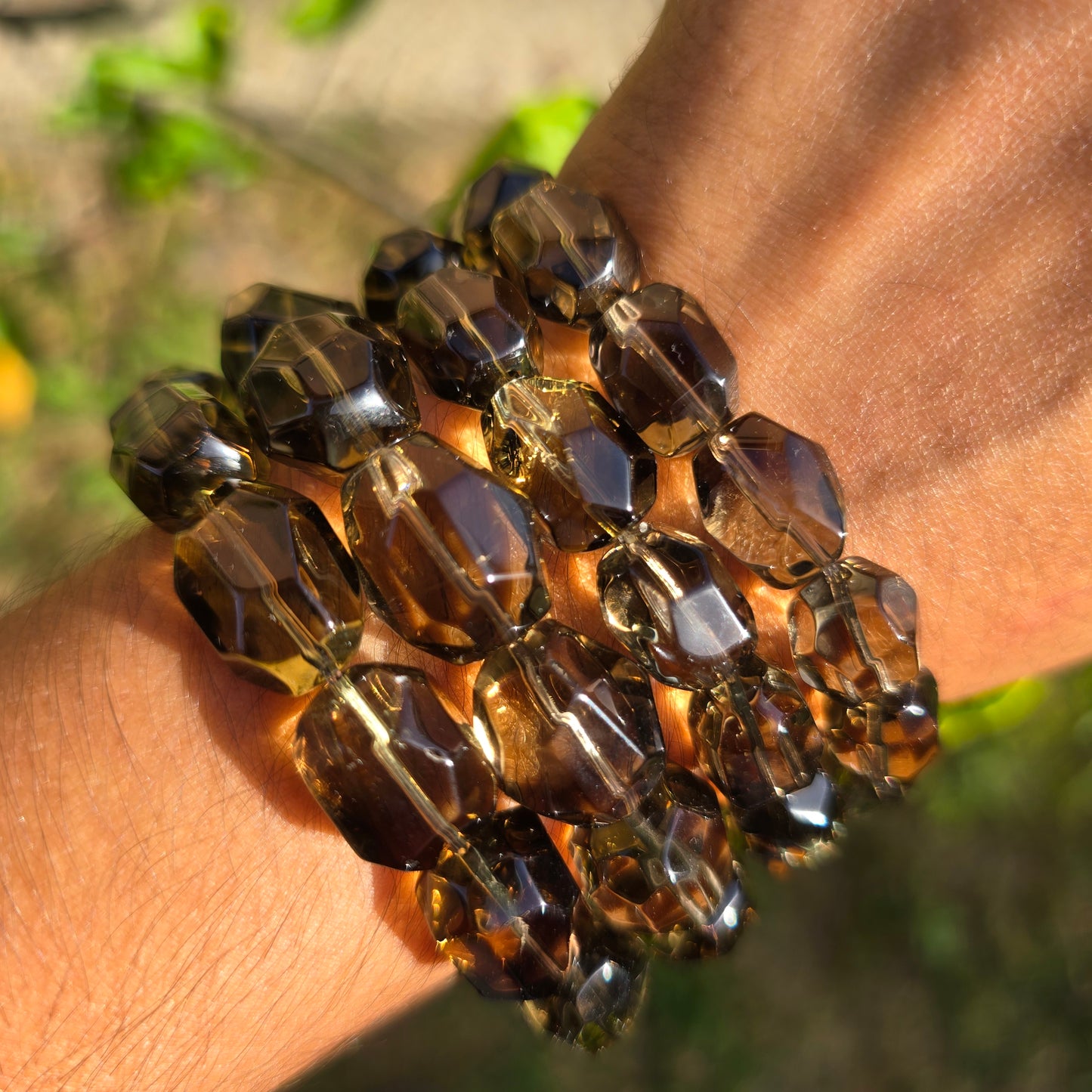 Smoky Citrine Nugget Gemstone Bracelet