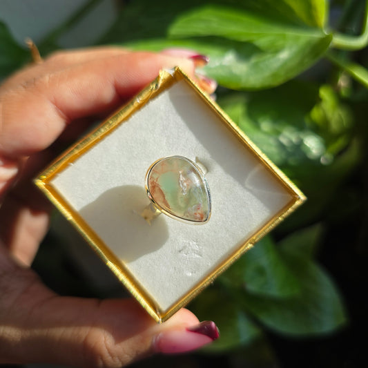 Aquaprase Gemstone Ring - Size 7