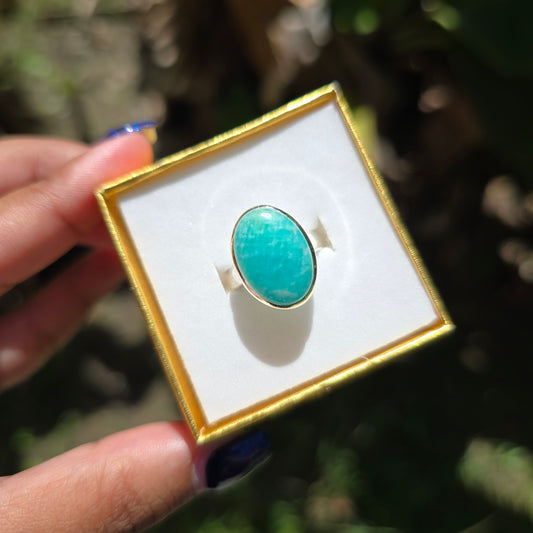 Amazonite Ring - Size 5