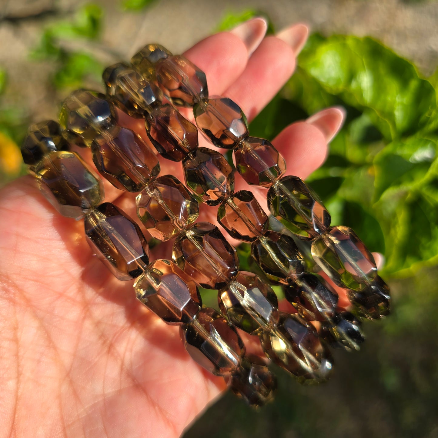 Smoky Citrine Nugget Gemstone Bracelet