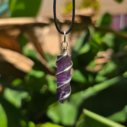Amethyst Wire Wrapped Pendant