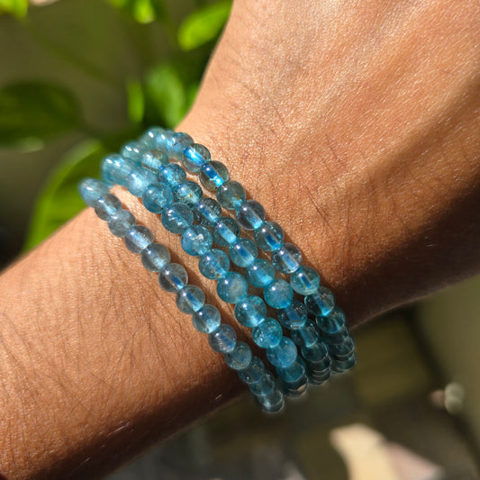High Quality Blue Apatite Gemstone Bracelet