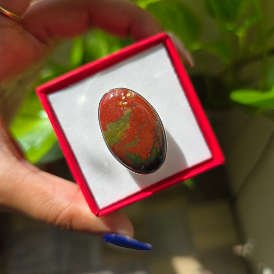 Bloodstone Ring - Size 7.5