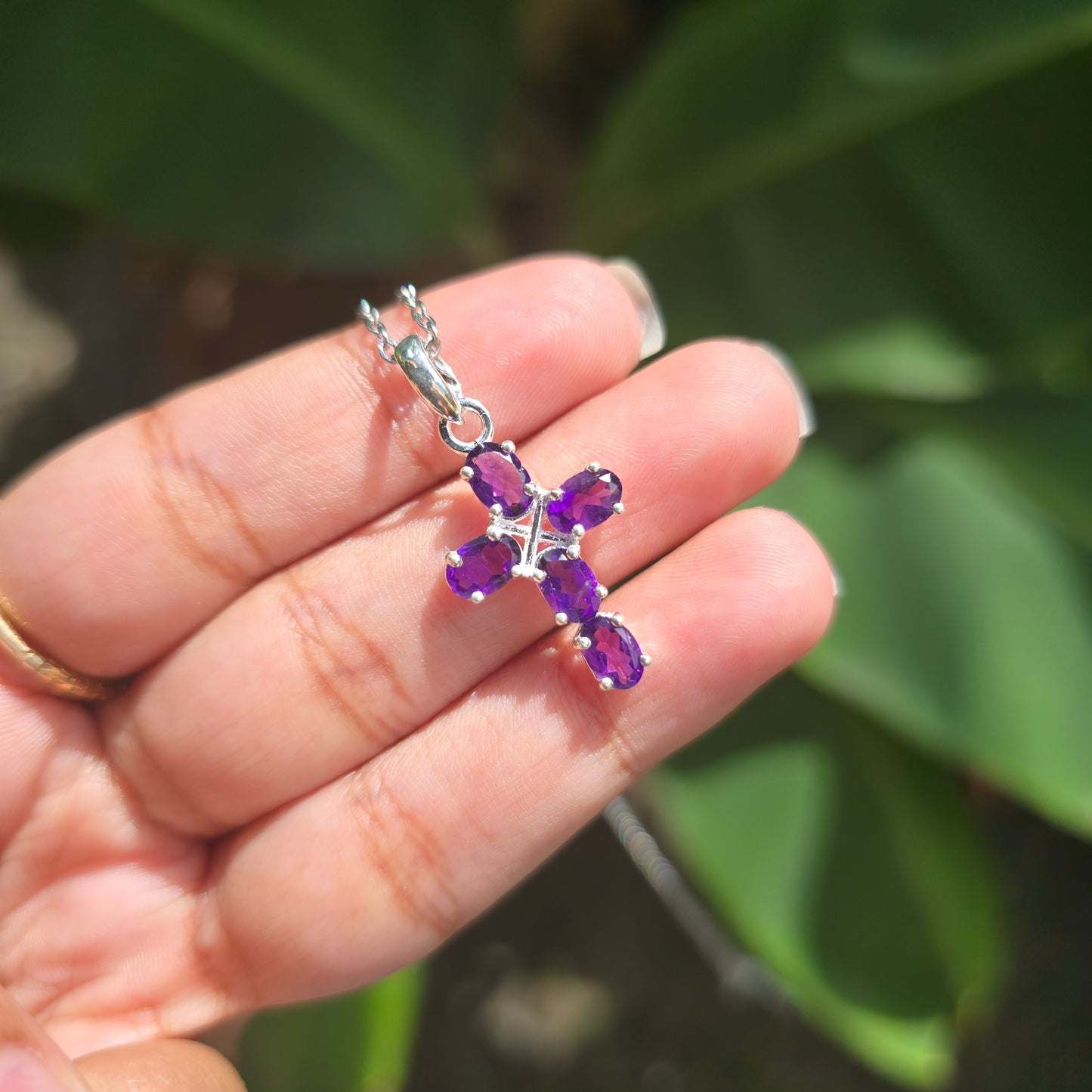 Amethyst Cross Pendant