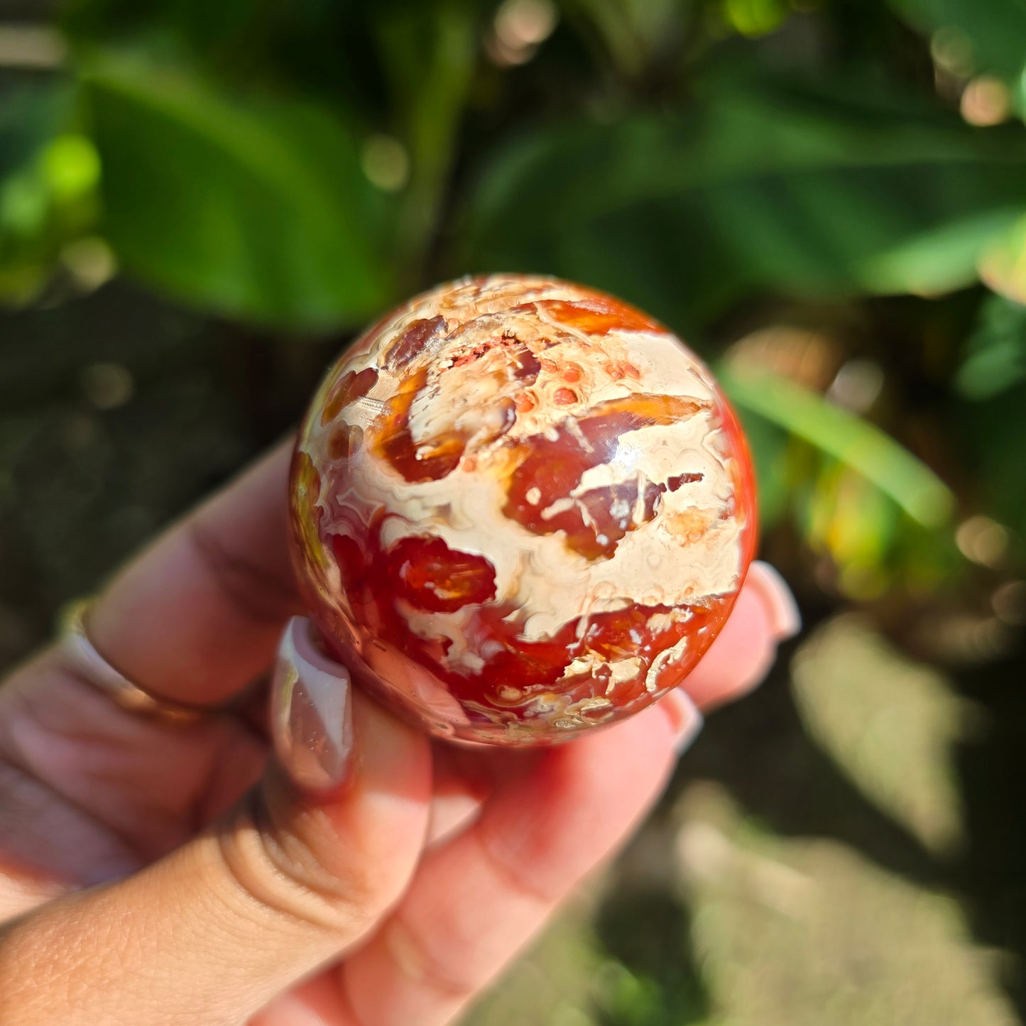 Carnelian Gemstone Sphere