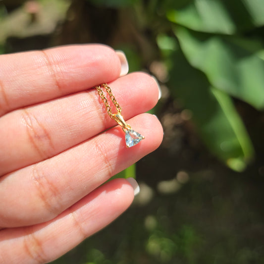 Gold Plated Aquamarine Pendant