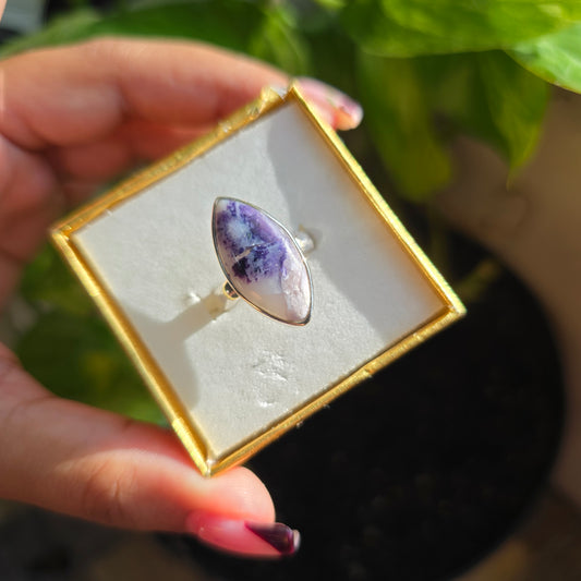 Morado Opal Gemstone Ring - Size 6