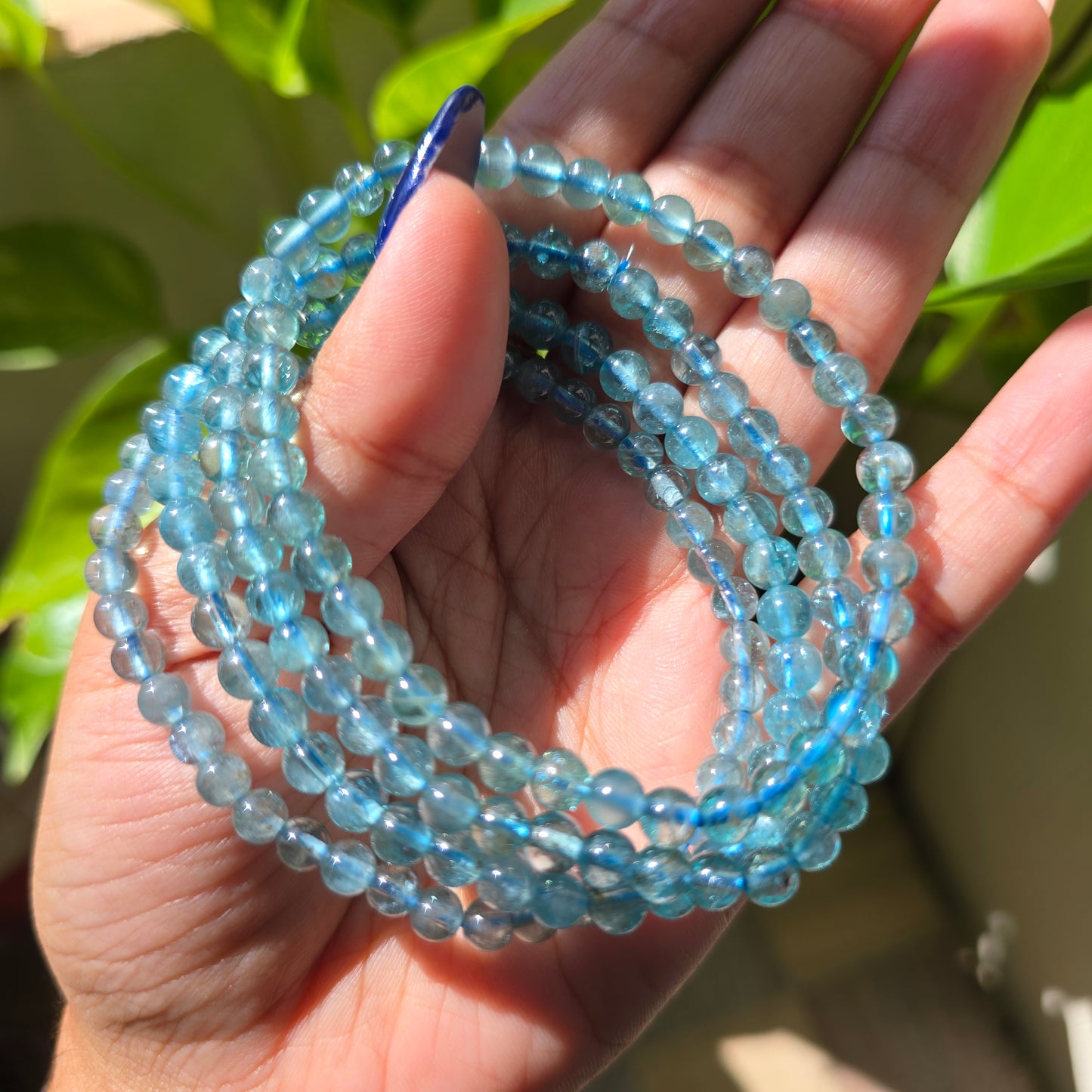 High Quality Blue Apatite Gemstone Bracelet