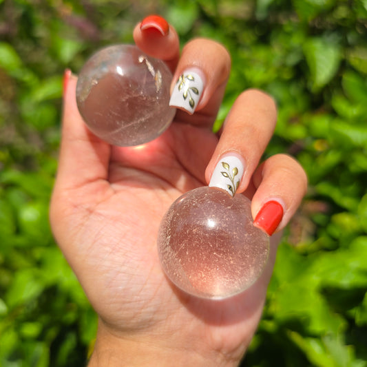 Small Clear Quartz Gemstone Sphere