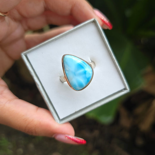 Larimar Gemstone Ring - Size 9