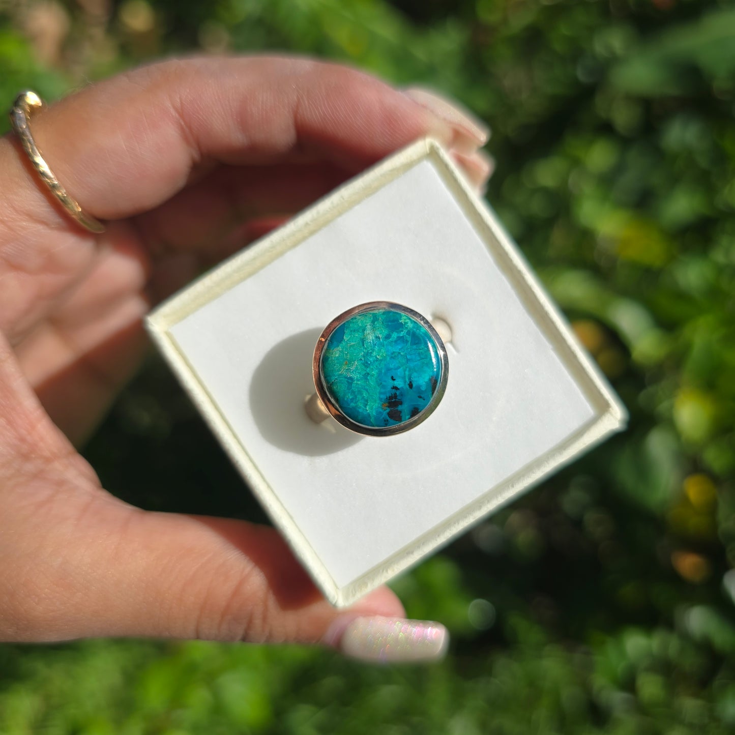 Chrysocolla Gemstone Ring - Size 11