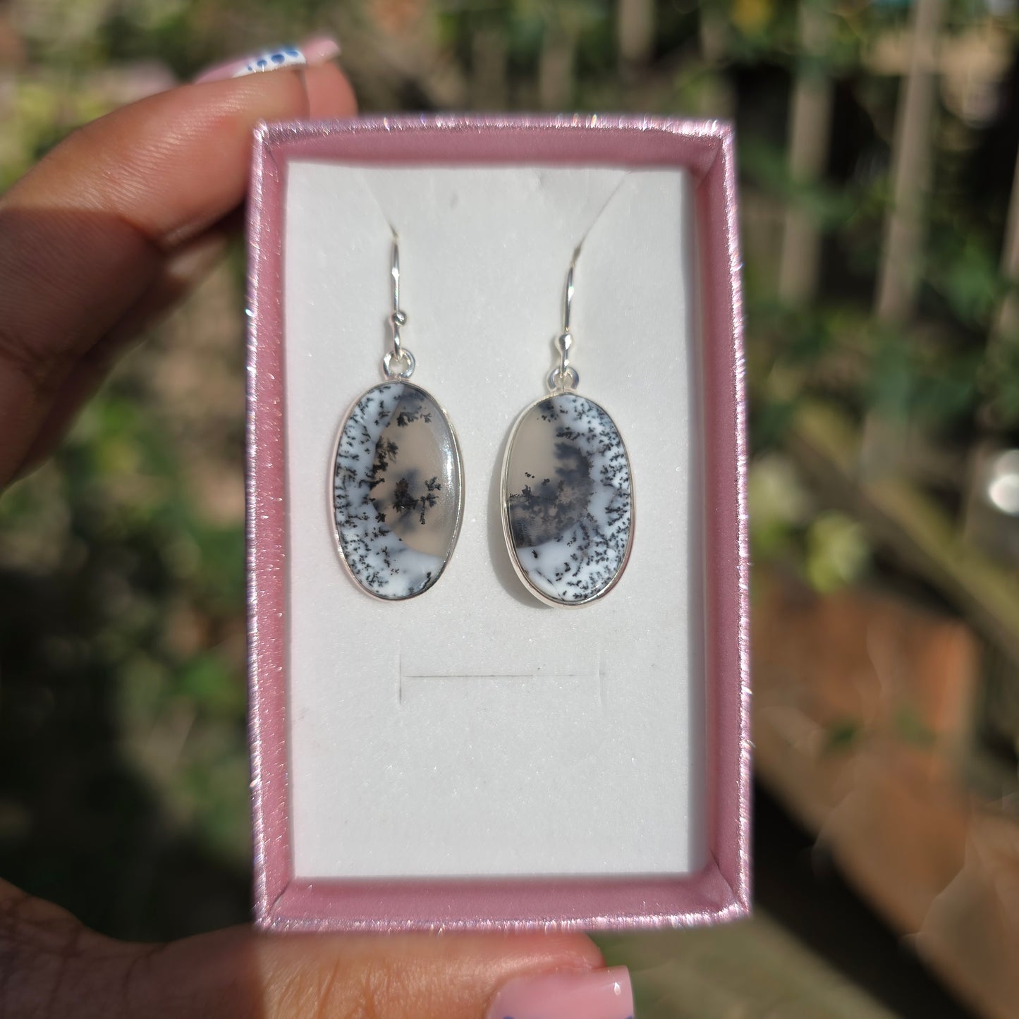 Dendritic Opal Earrings