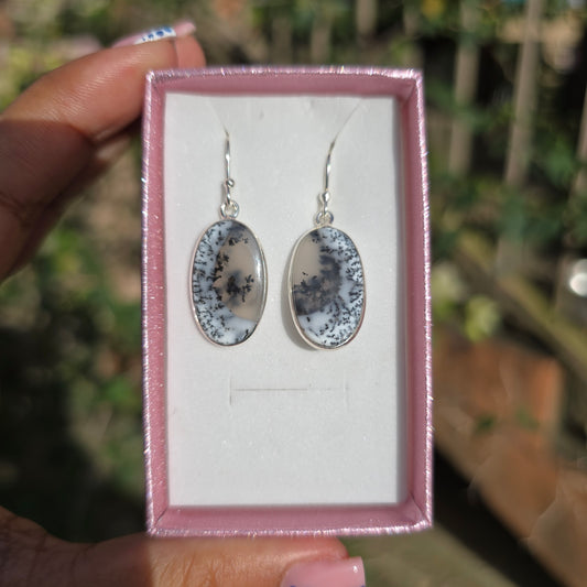 Dendritic Opal Earrings