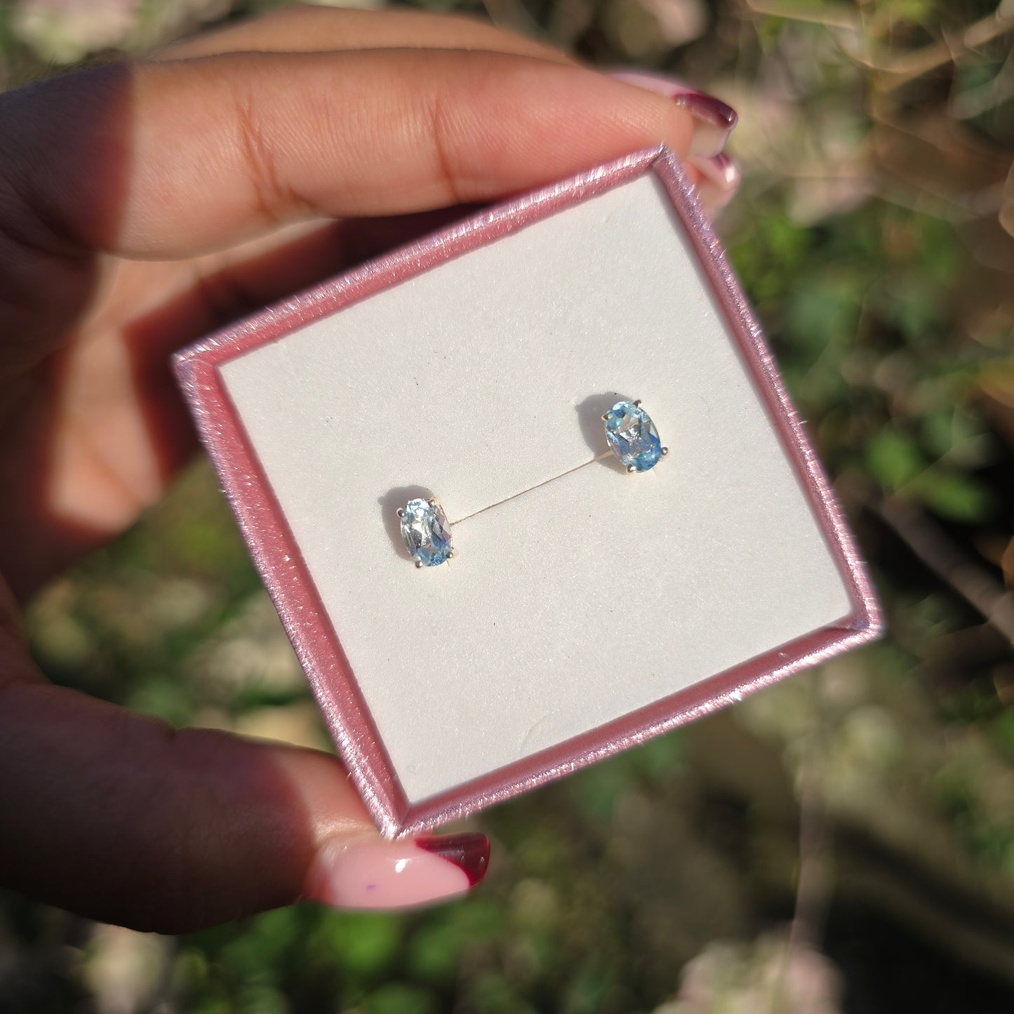 Aquamarine Stud Earrings
