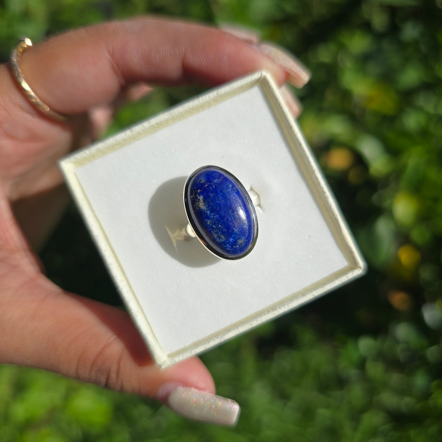 Lapis Lazuli Gemstone Ring - Size 6