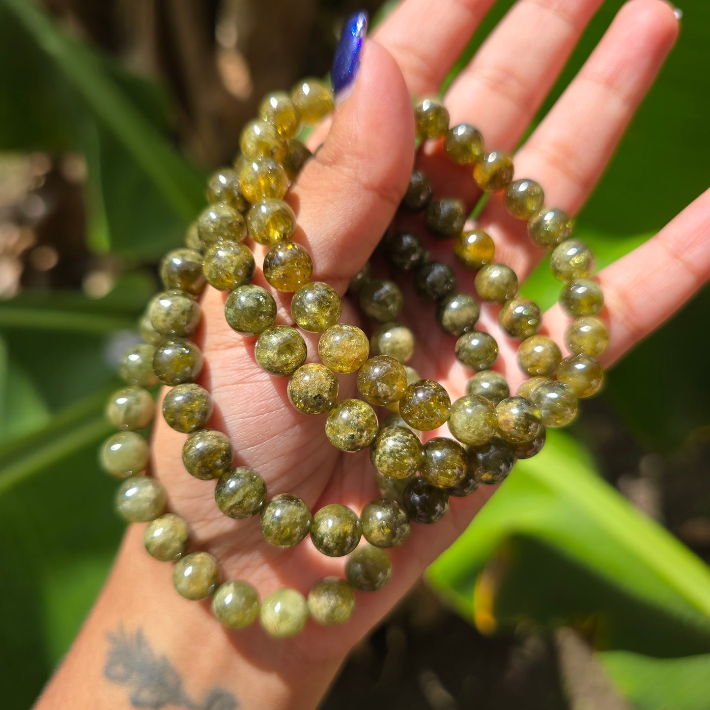 Green Garnet Gemstone Bracelet