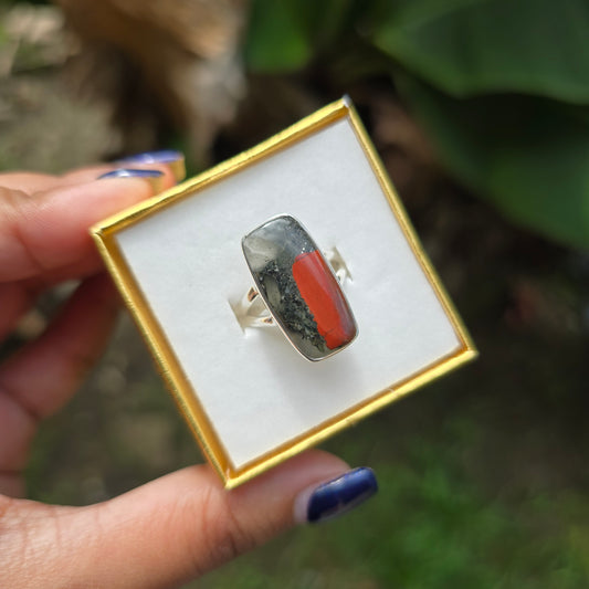 African Bloodstone Ring - Size 7