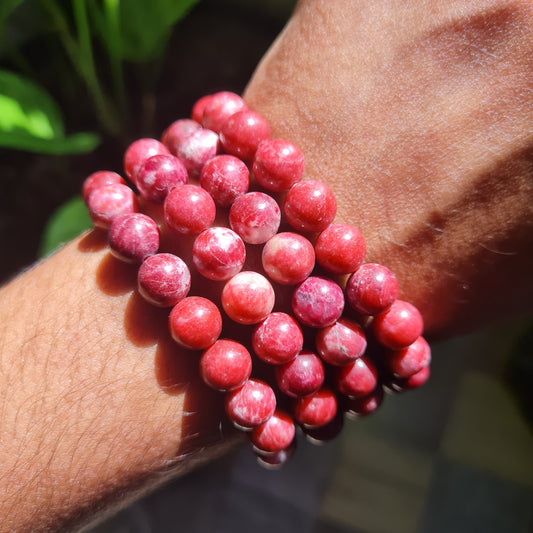 Thulite Gemstone Bracelet