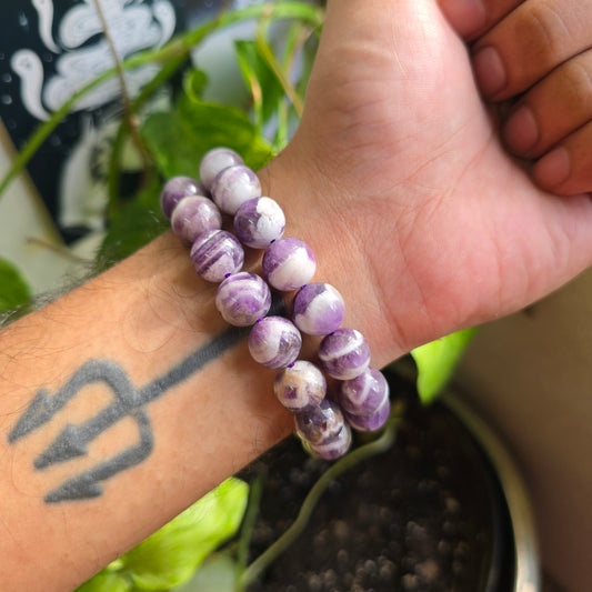 12mm Amethyst Gemstone Bracelet