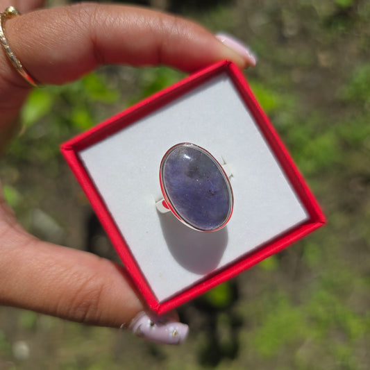 Iolite with Sunstone Inclusions Gemstone Ring - Size 7.5